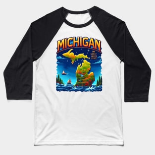 Michigan Lover Baseball T-Shirt